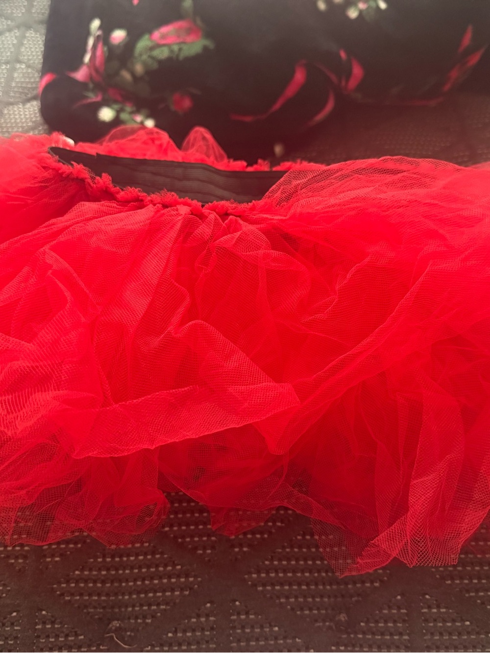 Red Tutu Layered Skirt - Flirty A-Line Women's Skirt